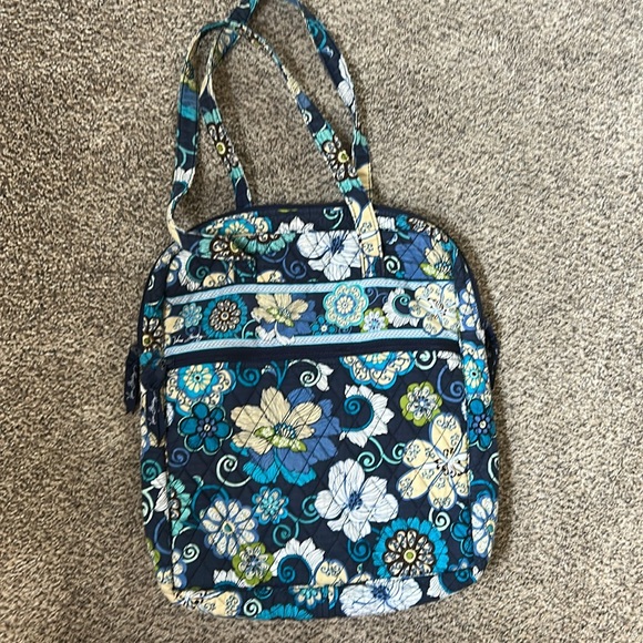 Vera Bradley Floral Blue and White Bag - Picture 2 of 8